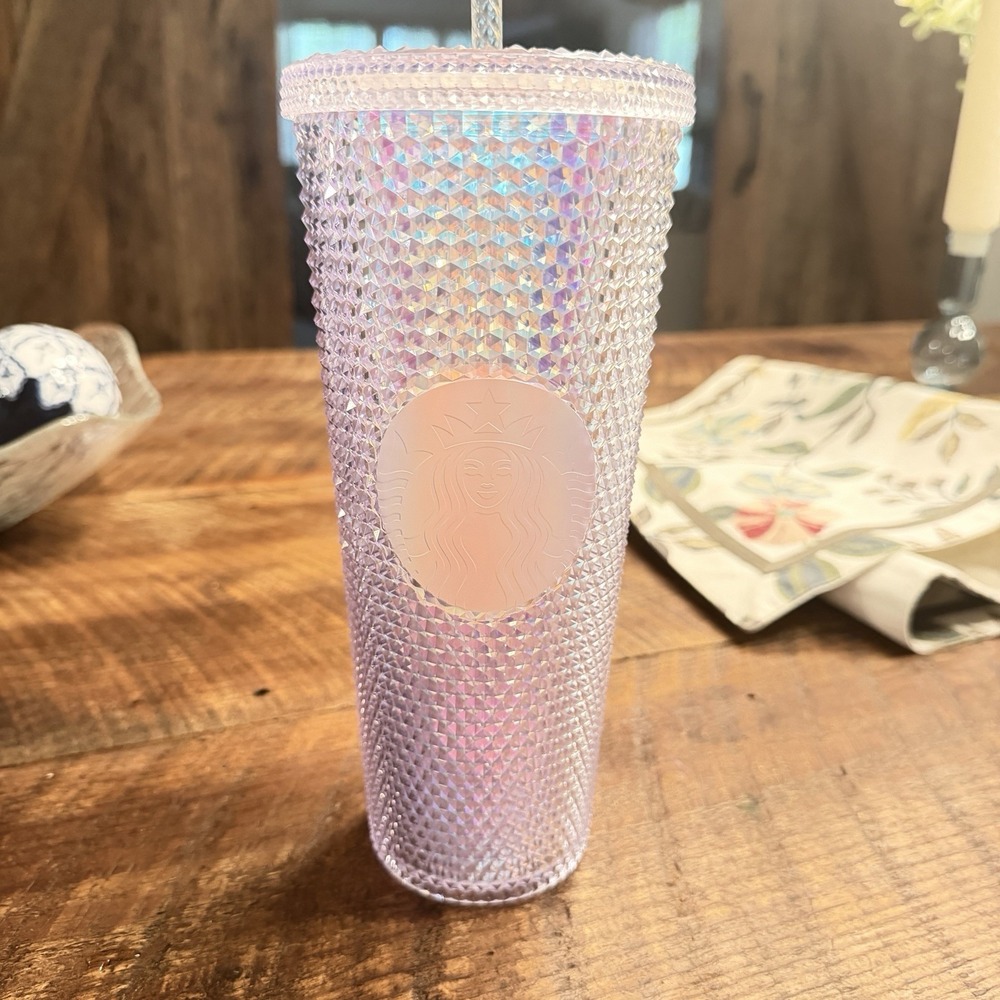 Starbucks 2023 Unicorn Silver Bling Studded Tumbler Venti 24oz